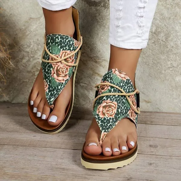 Women's Floral Print Beach Sandals 47902162C