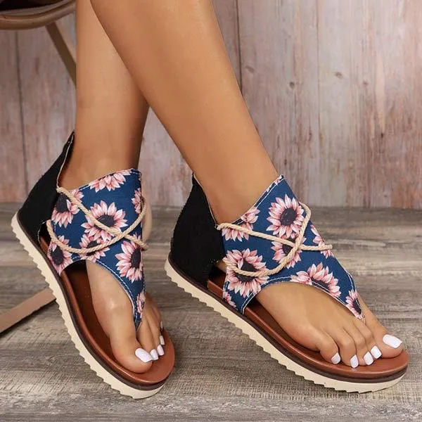 Women's Floral Print Beach Sandals 47902162C