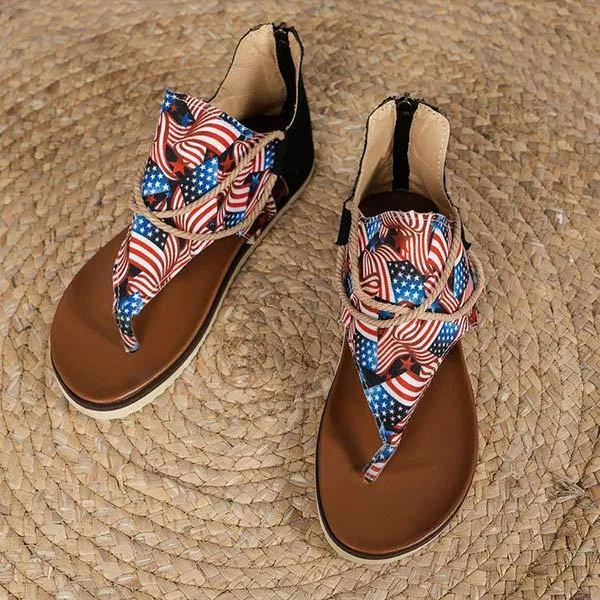 Women's Floral Print Beach Sandals 47902162C