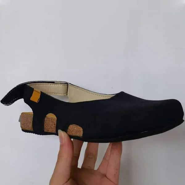 Women's Handmade Round Toe Velcro Flat Sandals 12666520C