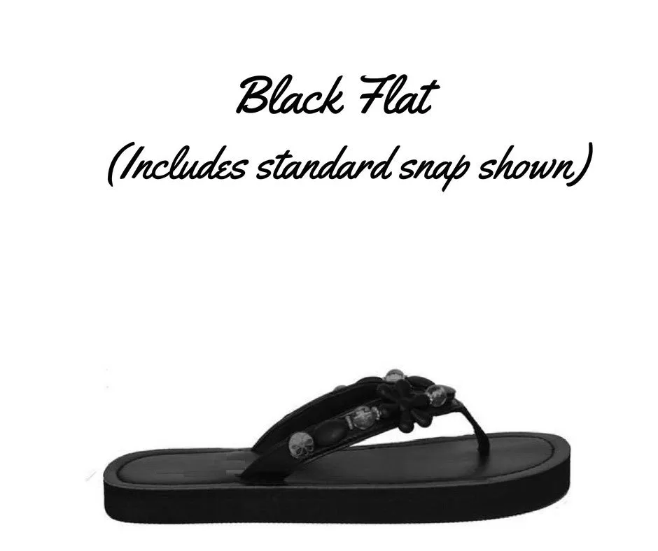 Women's Sandals "Black Flat"