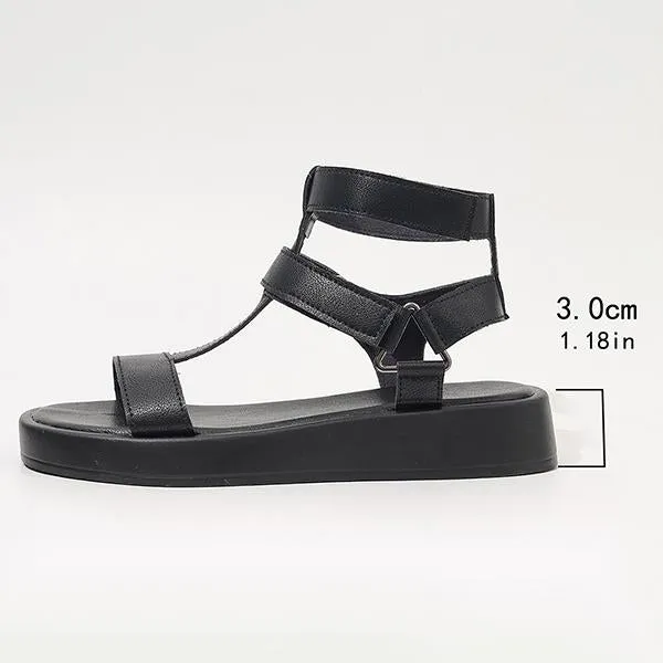 Women's Thick Sole Velcro Casual Roman Sandals 48548818S