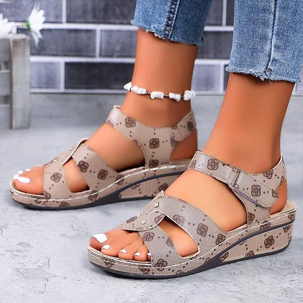 Women's Wedge Velcro Sandals 21137719C