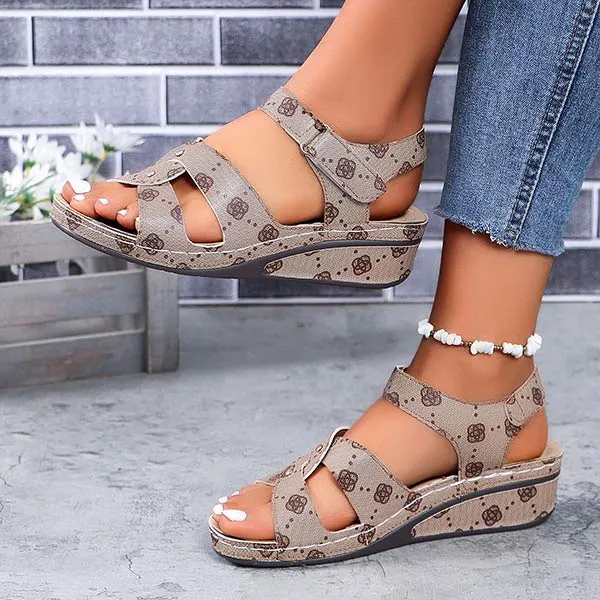 Women's Wedge Velcro Sandals 21137719C